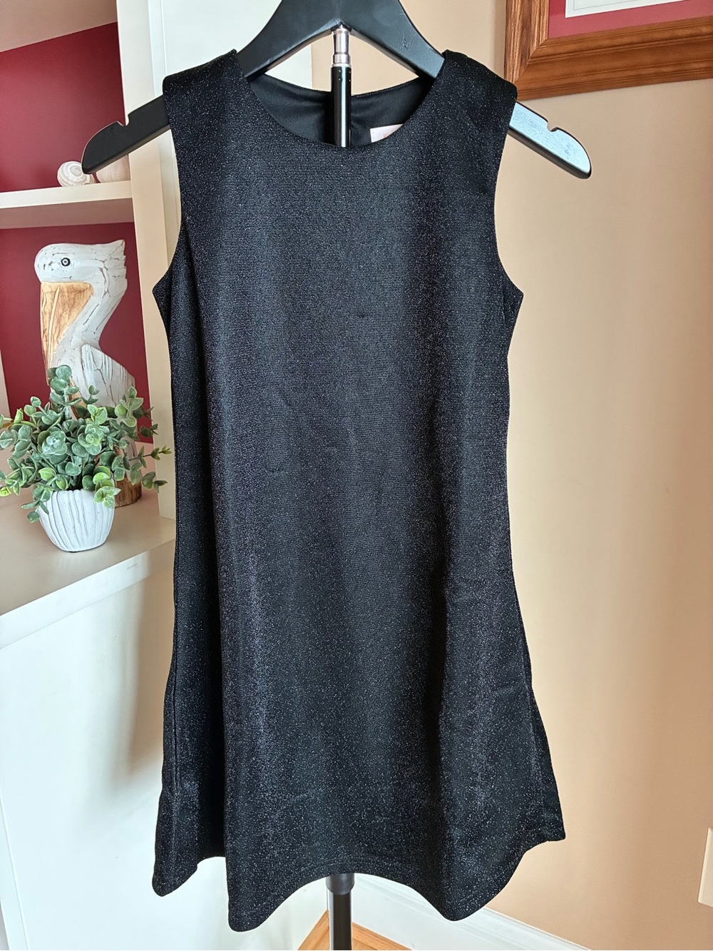 Biscotti Collezioni Girls Sleeveless Black Shimmer Dress 10 Fully Lined